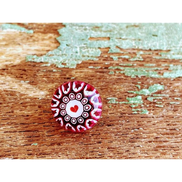 Vintage Millefiori Glass Tie Pin Bob Siemon NIB - Picture 2 of 6